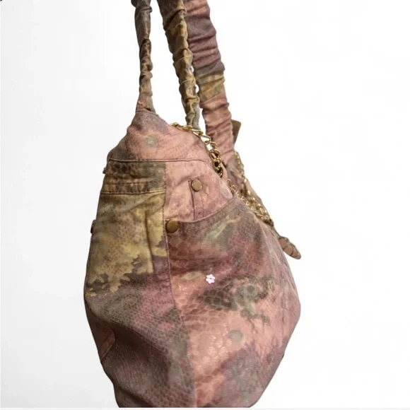 Elegant Pink and Brown Women's Bag - Picture 4 of 6